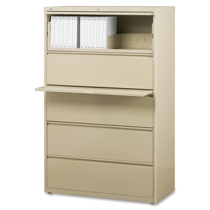 Lorell Furniture 60441 Lateral File,5-Drawer,36"x18-5/8"x67-5/8",Putty by Lorell