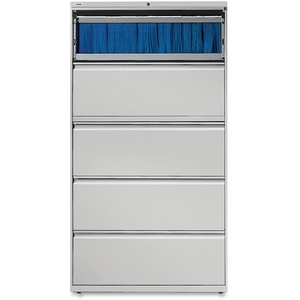 Lorell Furniture 60433 Lateral File,5-Drawer,42"x18-5/8"x67-5/8", Lt Grey by Lorell