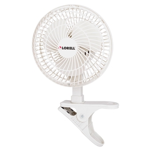 Lorell Furniture 44552 6" Clip-On Fan,2-Speed,5' Cord,8"x6"x9-1/2",Light Gray by Lorell