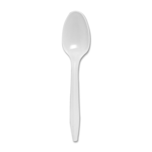 Tops Products 20002 Spoon, Plastic, Medium-weight, 1000/CT, White by Genuine Joe