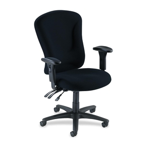 BAUMGARTENS 66153 Managerial Task Chair, 26-3/4"x26"x48-1/4"-51", Black by Lorell