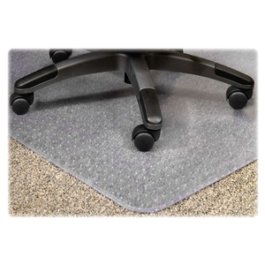 Lorell Furniture 25757 Standard Chairmat, Med. Pile, 36"x48", Lip 19"x10", Clear by Lorell