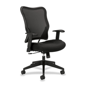 The HON Company VL702MM10 High-Back Work Chair, Mesh, 26-1/2"x26-1/2"x40-1/2", Black by Basyx by HON