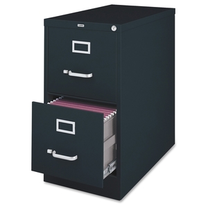 Lorell Furniture 60661 Vertical File,2-Drawer,Legal,18"x26-1/2"x28-3/8",Black by Lorell