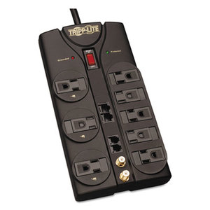 TLP810NET Surge Suppressor, 8 Outlets, 10 ft Cord, 3240 Joules, Black by TRIPPLITE