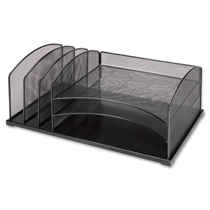 Lorell Furniture 95253 Desk Organizer, Vrt/Hrz, 19-5/8"x11-1/4"x8-1/4", Black by Lorell