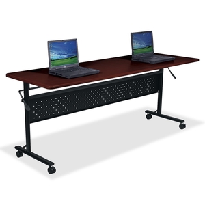 Lorell Furniture 60670 Flipper Table, 72"x24"x29-1/2", Mahogany by Lorell