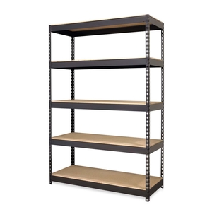 Hirsh Industries 17313 Steel 5-Shelf Unit, 3,800 LB Cap., 48"x18"x72", Black by Hirsh