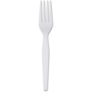 Georgia Pacific Corp. FH207 Heavywt Plastic Forks, 7-1/10" L, 100/BX, White by Dixie