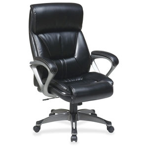 Lorell Furniture 52121 Executive Eco Chair, 27-1/2"x28-1/4"x46-1/2", Black by Lorell