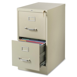 Lorell Furniture 42290 Vertical File, 22" Deep, Comm, 2-Dwr, 15"x22"x28", PY by Lorell