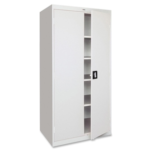 Steel Storage Cabinets, 36"x18"x72", Light Gray by Lorell