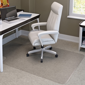 Deflecto Corporation CM14433F Chairmat, Wide, 46"x60", Lip 25"x12", Bevelled Edge, Clear by Deflect-o