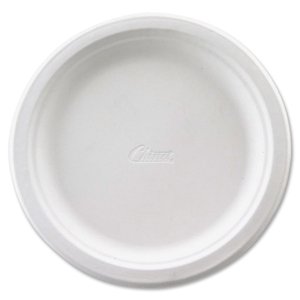 Huhtamaki Americas 21237 Fiber Tableware, Premium Molded, 8-3/4" Plate, 125/PK, White by Huhtamaki