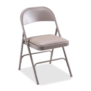 Folding Chairs,Padded Seat,19-3/8"x18-1/4"x29-5/8",4/CT,BG by Lorell