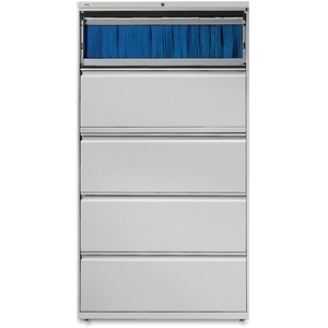 Lorell Furniture 60442 Lateral File,5-Drawer,36"x18-5/8"x67-5/8", Lt Grey by Lorell