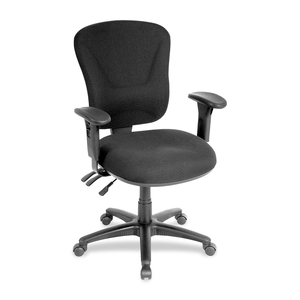 Lorell Furniture 66128 Mid-back Task Chair, 26-3/4"x26"x39-1/4"-42", Black by Lorell