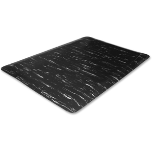 Genuine Joe 58841 Anti-Fatigue Foam Mat, Beveled Edges, 3'x5', Black Marble by Genuine Joe