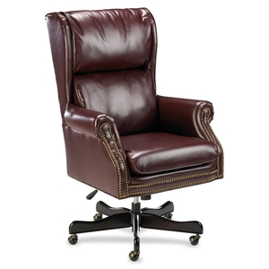 Lorell Furniture 826GLSTJOX Executive Traditional Chair, 29"x32"x45"-47", Burgundy by Lorell