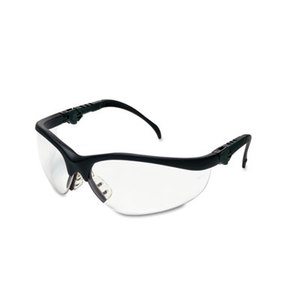 MCR Safety KD310 Klondike Plus Safety Glasses, Black Frame, Clear Lens by MCR SAFETY