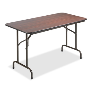 Lorell Furniture 65759 Folding Table, 48"x24"x29", Mahogany by Lorell