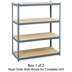 Avery 5260 Shelving Frame, Steel, Archival, Box 1/2, 69"x33"x84", Gray by Safco