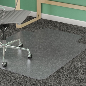 Lorell Furniture 25751 Antistatic Chairmat, Low Pile, Lip 25"x12", 45"x53", CL by Lorell
