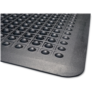 Genuine Joe 02146 Anti Fatigue Mat, Rubber, Beveled Edge ,2'x3', Black by Genuine Joe