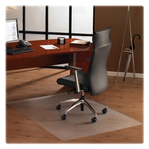 Floortex 1213419ER Hard Floor Chairmat,Smooth Back,Rectangular,48"x53",Clear by Cleartex