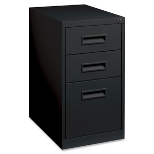 Lorell Furniture 67745 Mobile Pedestal, B/B/F,15"x19"x27-3/4", Black by Lorell