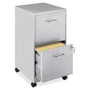 Lorell Furniture 16873 Steel Mobile File Cabinet, 2-Dr, 14-1/4"X18"X24-1/2", Mc/Ccl by Lorell