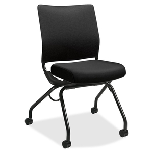 The HON Company PN1ARBCU10T Armless Nesting Chair, 26"x25-3/4"x35-1/4", Black by HON