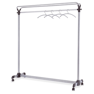 Alba, Inc PMGROUP3 Mobile Garment/Coat Rack, w/ Upper Shelf, 59"x19"x66", SR by Alba