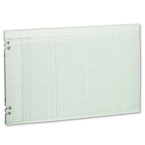 Accounting Sheets, 30 Columns, 11 x 17, 100 Loose Sheets/Pack, Green by WILSON JONES CO.