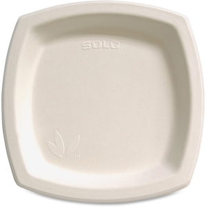 SOLO 8PSC2050 Bare Sugar Cane Plate, 8.25", 125/PK, Off-White by Solo