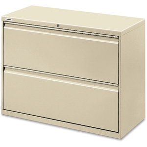 Lorell Furniture 60438 Lateral File, 2-Drawer, 42"x18-5/8"x28-1/8", Putty by Lorell