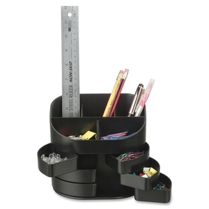 Avery 22822 Double Supply Organizer,11 Cmprtmnt,6-1/2"x4-3/4"x5-3/4", BK by OIC