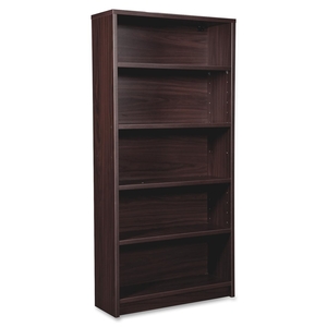 5-Shelf Bookcase, 34"x12"x69", Espresso by Lorell
