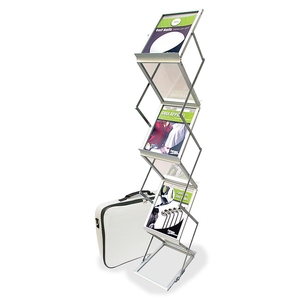 Deflecto Corporation 791061 Collapsible Floor Stand,6 Pockets,11-1/2"x14-1/2"x60",Silver by Deflect-o