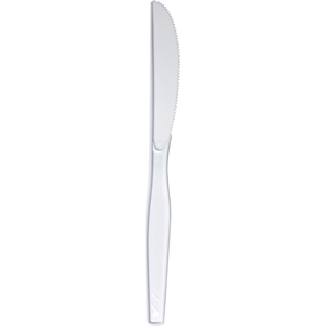 Georgia Pacific Corp. KM207CT Plastic Knives, Medium Weight, 10BX/CT, White by Dixie
