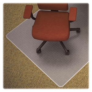 Lorell Furniture 82823 Chair Mat, Medium Pile, Wide Lip 25"x12", 45"x53", CL by Lorell