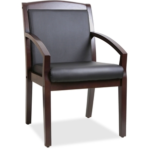 Lorell Furniture 20015 Wood Guest Chair, 23-1/4"x24-3/8"x35.88", Black/Espresso by Lorell