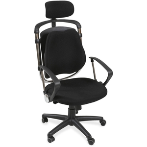 MooreCo, Inc 34571 Posture Perfect Chair, Fabric, 26"x21"x44", Black by Balt