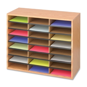 Safco Products 9402mo Literature Organizer, 24 Cmprtment, 29"x12"x23-1/2", MOK by Safco