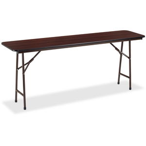 Folding Table, 60"x18", Mahogany by Lorell