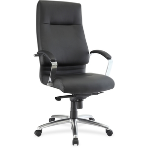 Lorell Furniture 66922 Modern Hi-Back Exec Chair, 27-1/4"x28-3/4"x48-1/2", Black by Lorell