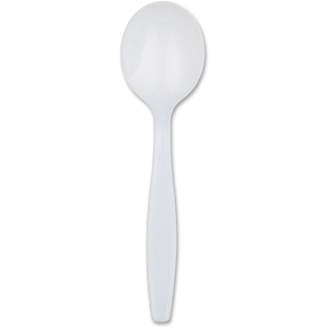 Georgia Pacific Corp. SH207 Heavywt Plastic Soup Spoons, 5-3/4" L, 100/BX, White by Dixie