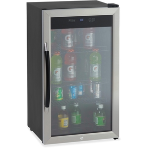 Avanti Products BCA306SS-IS Avanti 3.0CF Showcase Beverage Cooler - Integrated Soft Touch Control with LED Display. Stylish black cabinet with stainless steel framed double pane tempered glass door. Stainless steel handle with black insert. Black interior liner. Full range tempe by Avanti