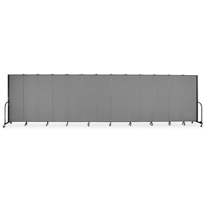 Screenflex CFSL6013DG Interlocking Mobile Partitions, 13 Panels, 24'1"x6' by Screenflex