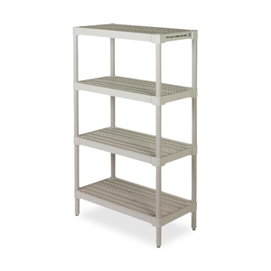 Ventilated Storage Shelf,36-1/4"x18-1/8"x60-1/4",Oyster Gray by Continental